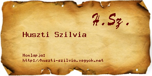 Huszti Szilvia névjegykártya