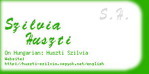 szilvia huszti business card